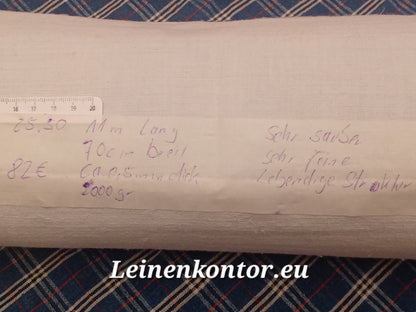 Leinenballen mit Etikett (Beschreibung)