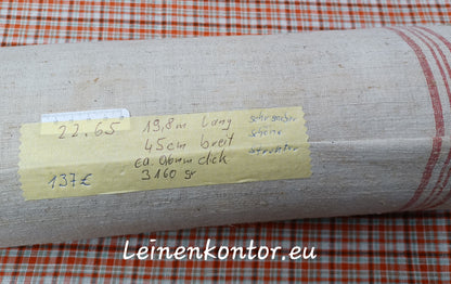 Leinenballen mit Etikett (Beschreibung)