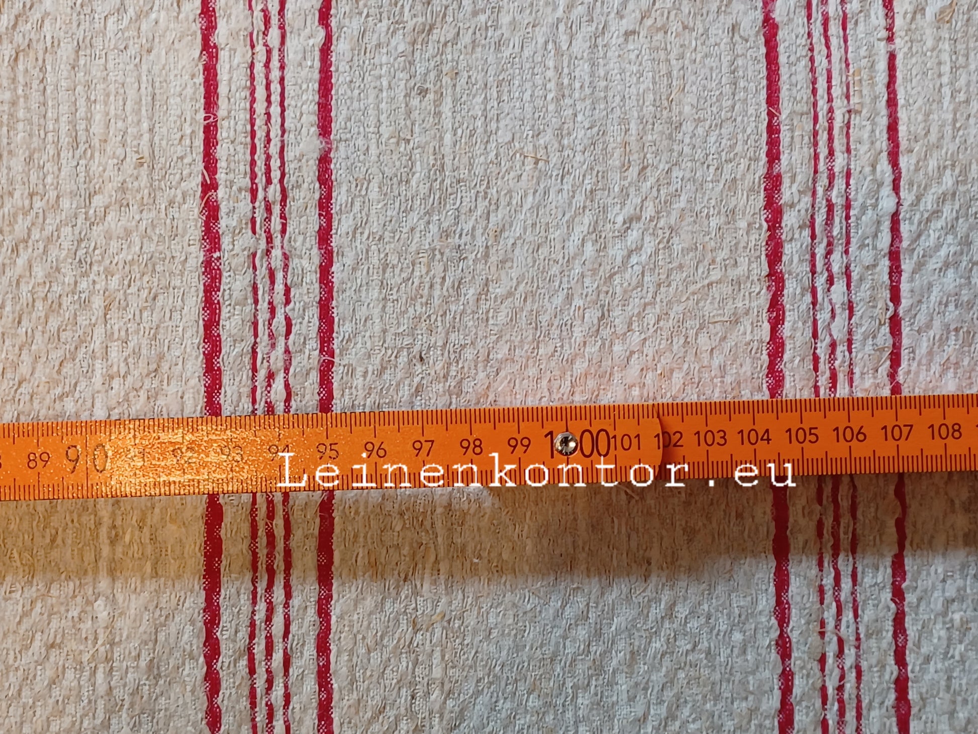 Leinenballen mit roten Streifen Handtuchleinen