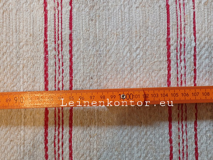 Leinenballen mit roten Streifen Handtuchleinen