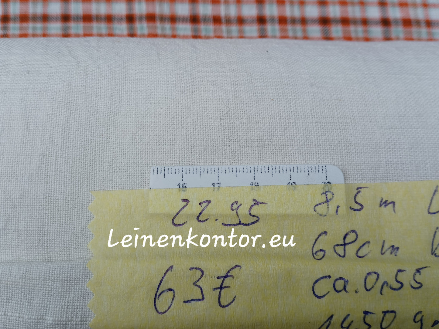 Leinenballen mit Millimeterskala 16 Fäden auf ein cm.