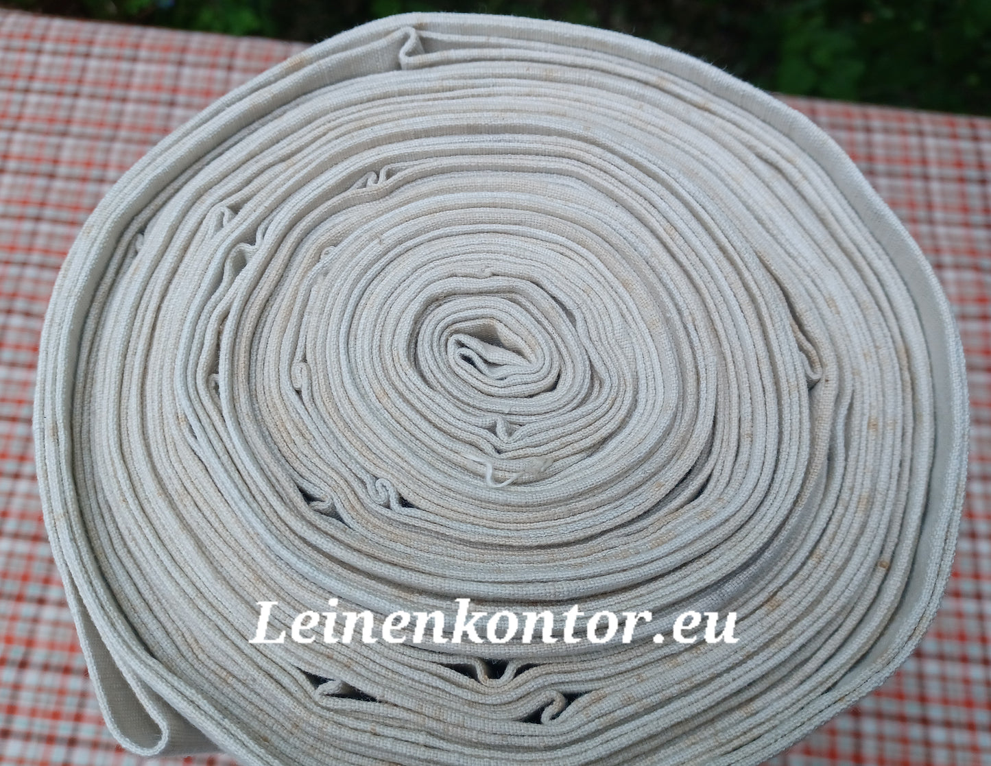 Leinenballen Ansicht gerollte Außenseite