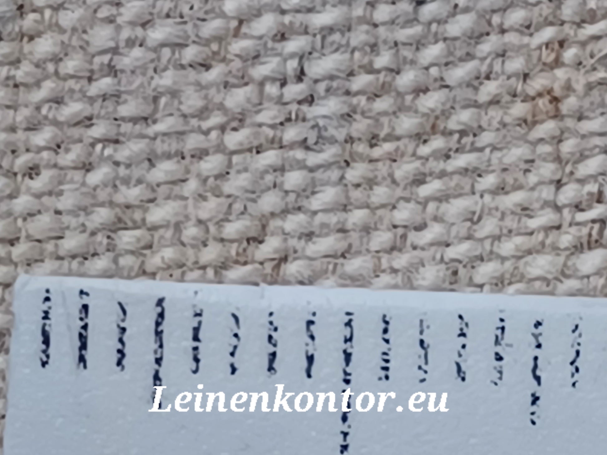 Leinenballen mit Millimeterskala 15 Fäden auf ein cm.