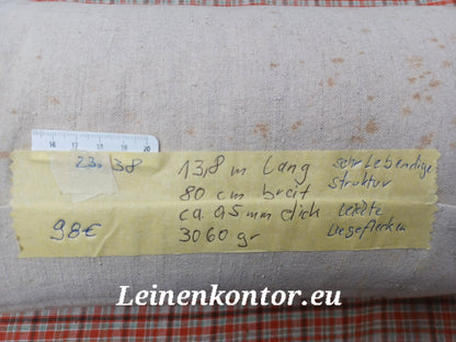 Leinenballen mit Etikett (Beschreibung)