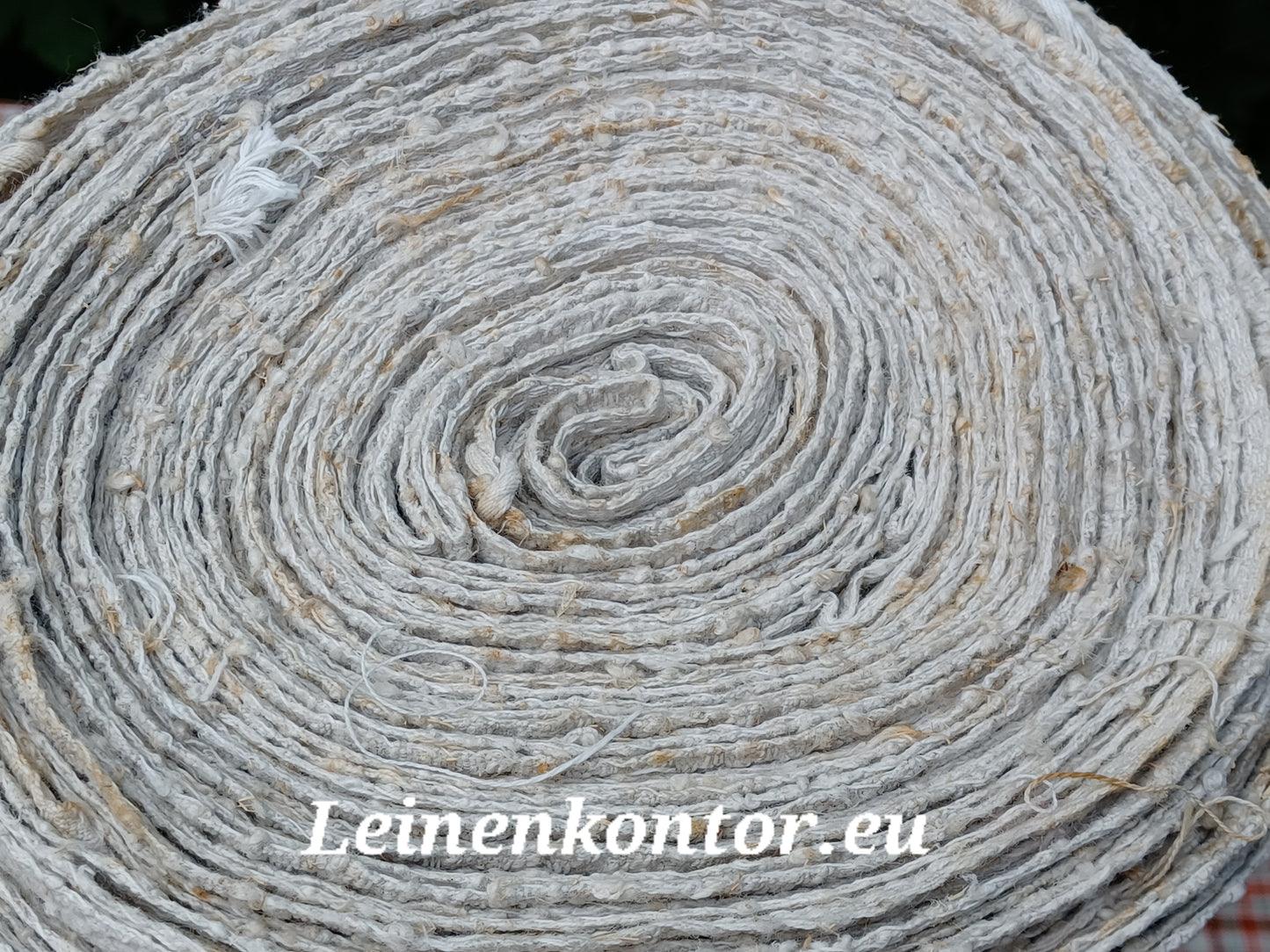 Leinenballen Ansicht gerollte Außenseite
