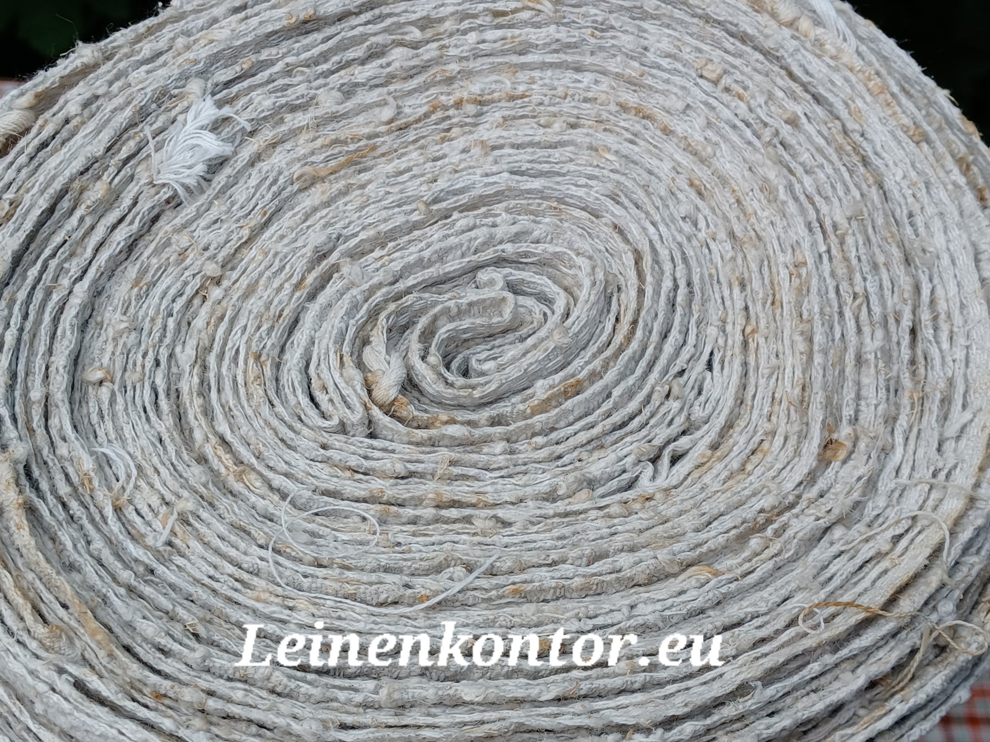 Leinenballen Ansicht gerollte Außenseite
