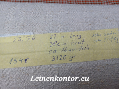 Leinenballen mit Etikett (Beschreibung)