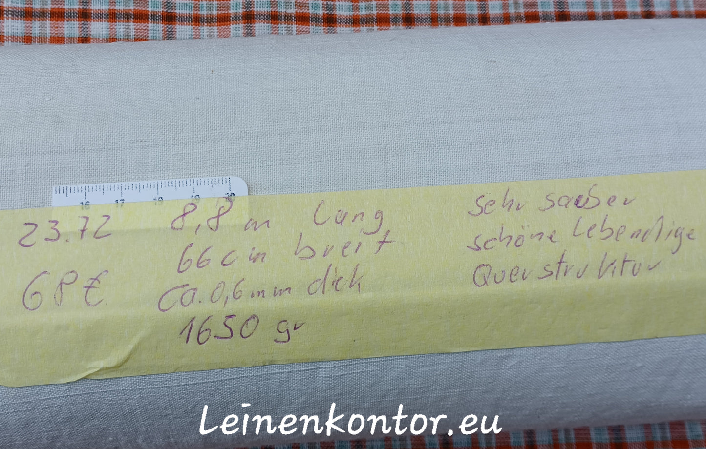 Leinenballen mit Etikett