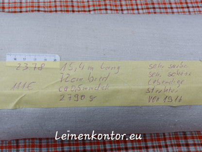 Leinenballen mit Etikett (Beschreibung)