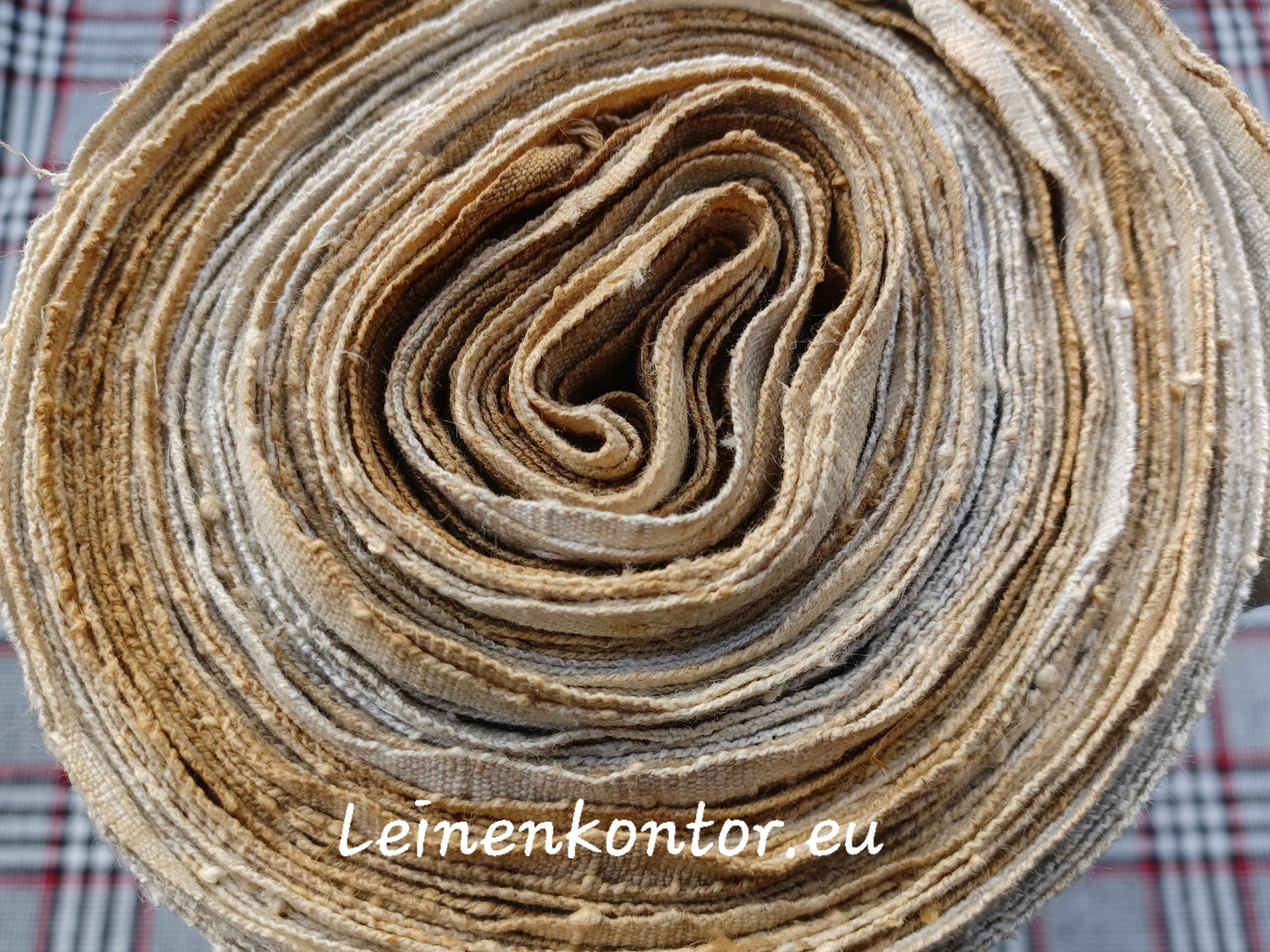 Leinenballen Ansicht gerollte Außenseite