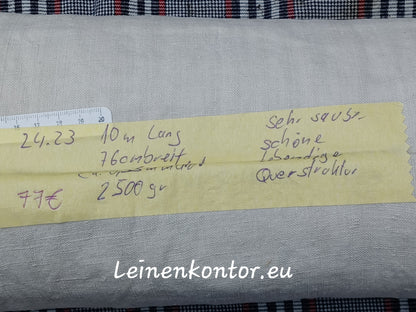 Leinenballen mit Etikett (Beschreibung)
