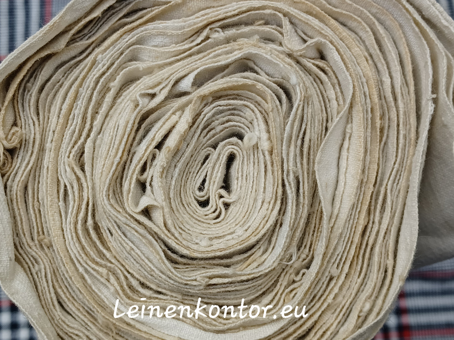 Leinenballen Ansicht gerollte Außenseite