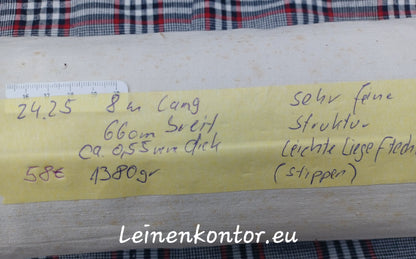 Leinenballen mit Etikett (Beschreibung)