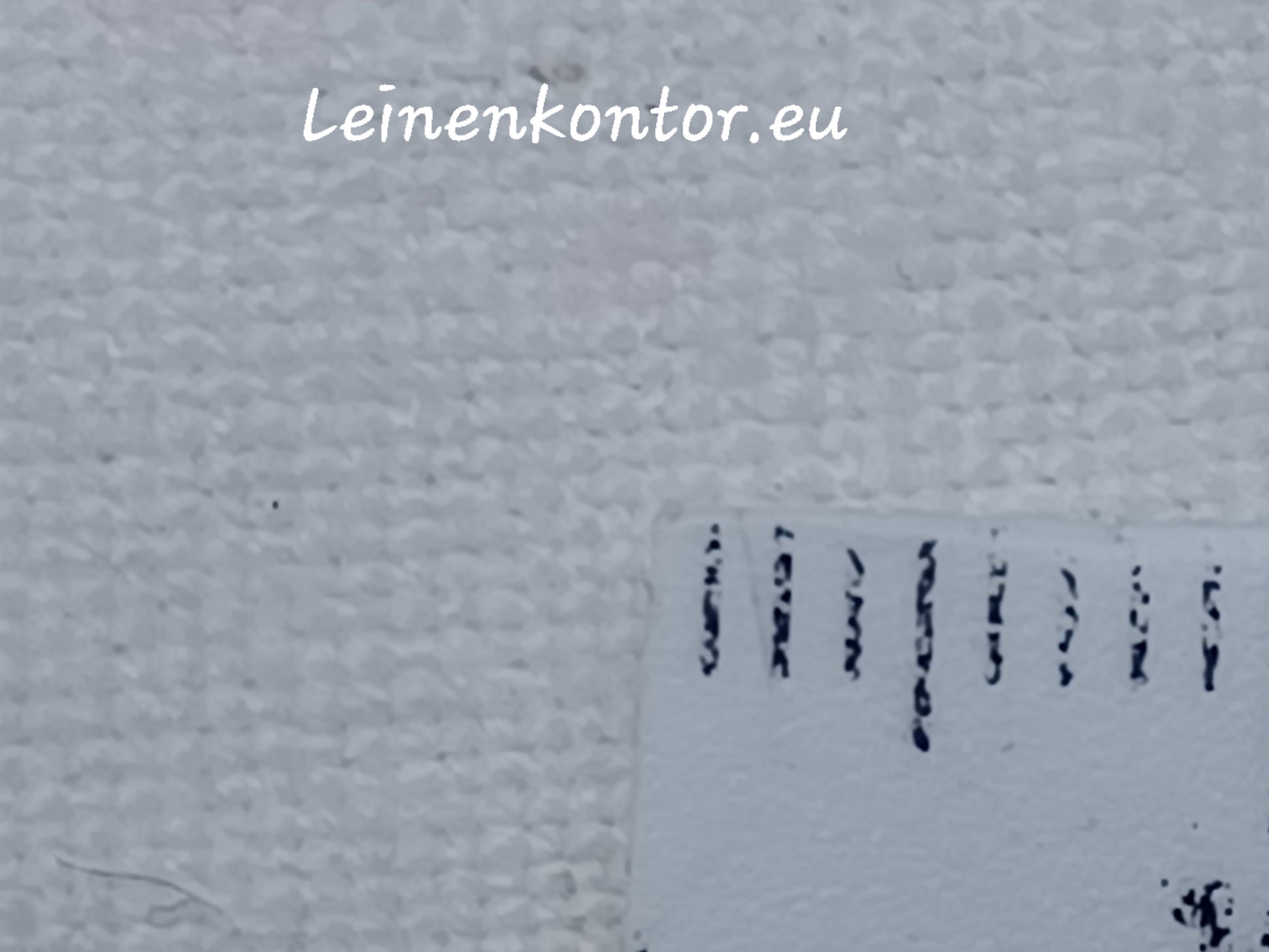 Leinenballen mit Millimeterskala 17 Fäden auf ein cm.