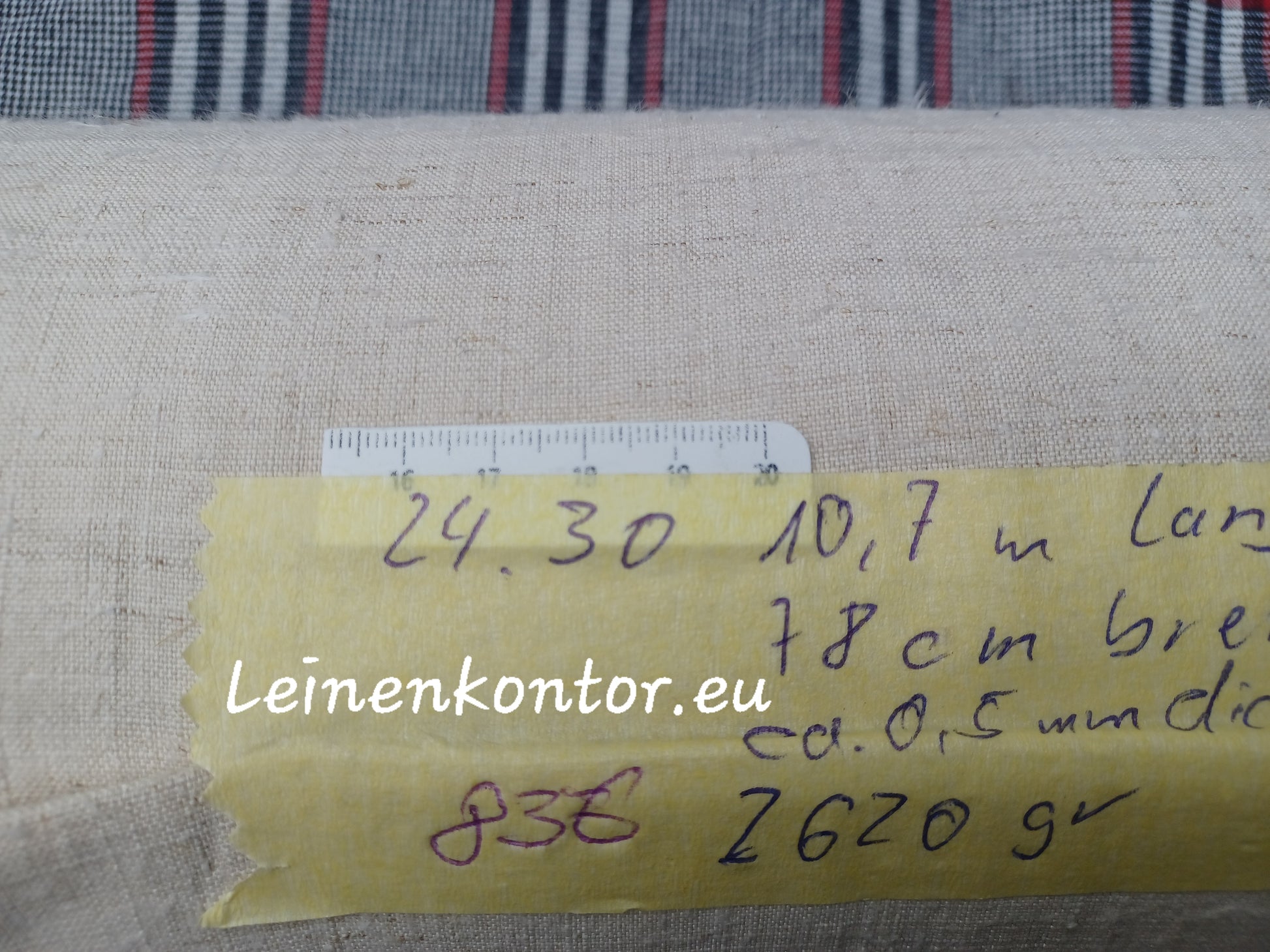 Leinenballen mit Millimeterskala 20 Fäden auf ein cm.
