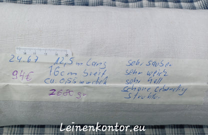 Leinenballen mit Etikett (Beschreibung)