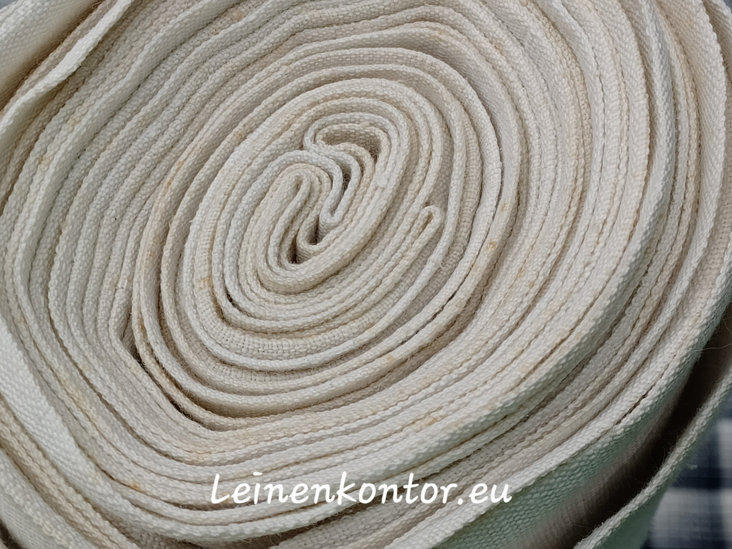 Leinenballen Ansicht gerollte Außenseite.