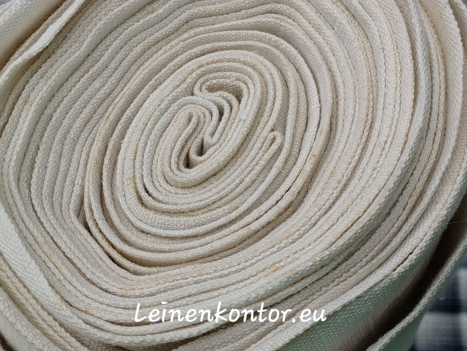 Leinenballen Ansicht gerollte Außenseite.
