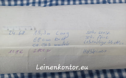 Leinenballen mit Etikett (Beschreibung)