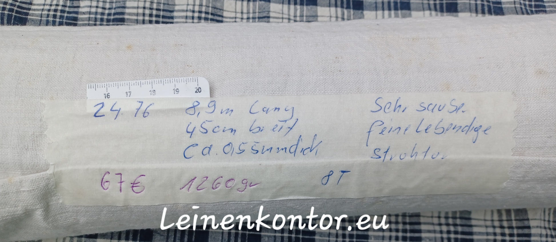 Leinenballen mit Etikett