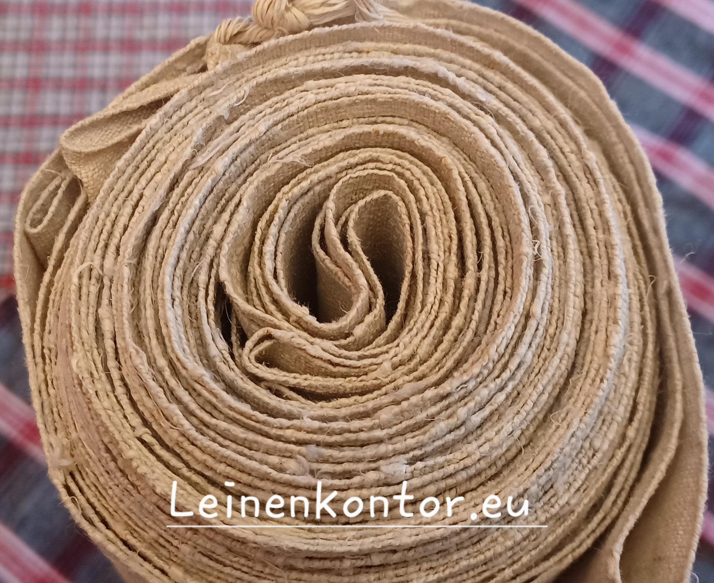 Leinenballen Ansicht gerollte Außenseite