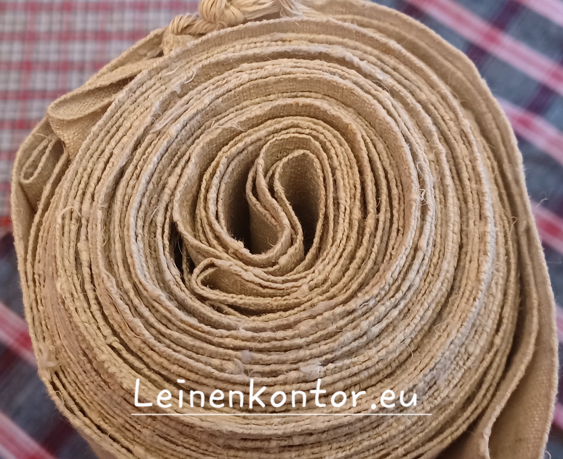 Leinenballen Ansicht gerollte Außenseite