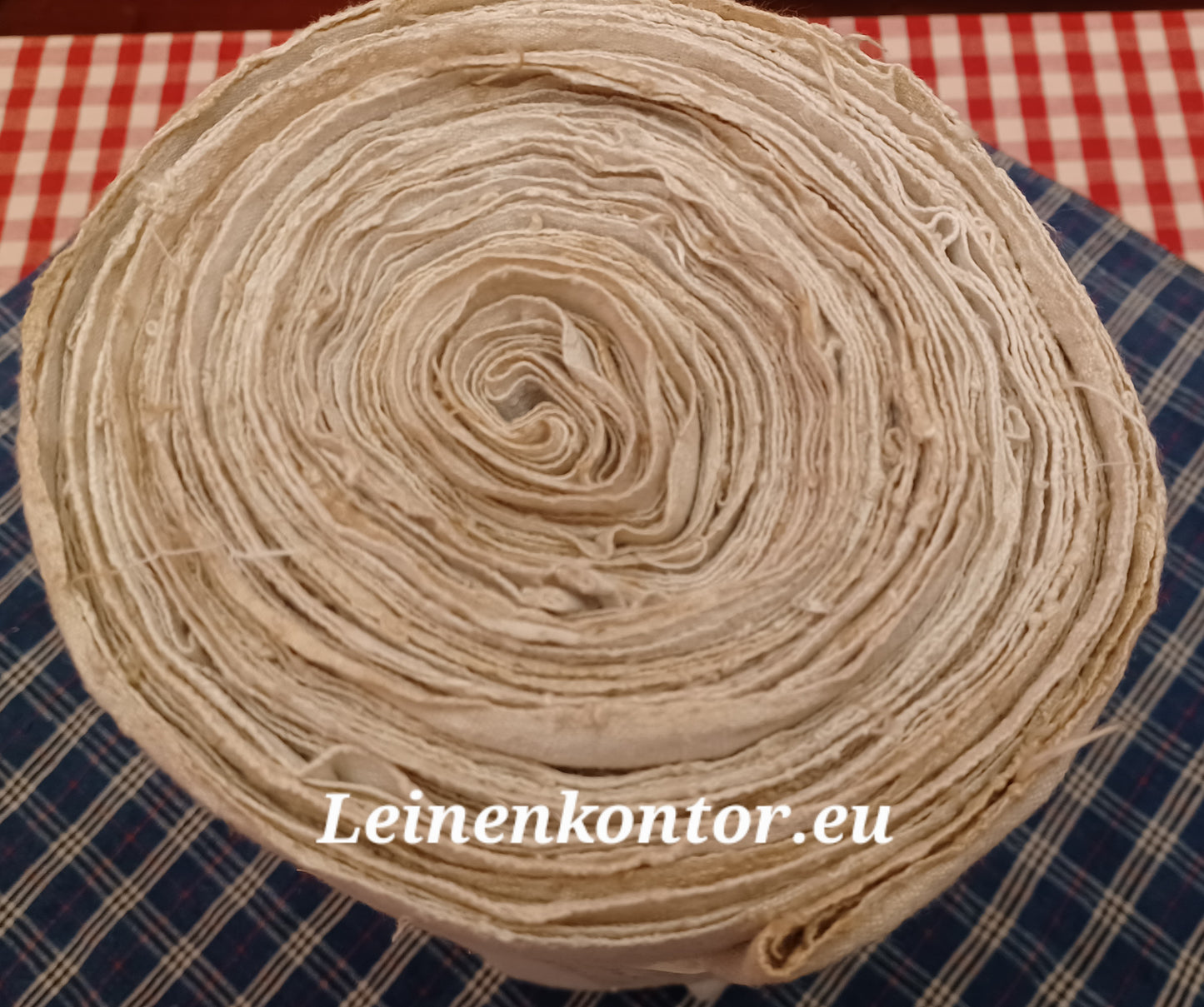 Leinenballen Ansicht gerollte Außenseite