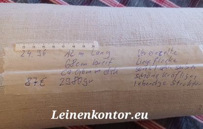 Leinenballen mit Etikett (Beschreibung)