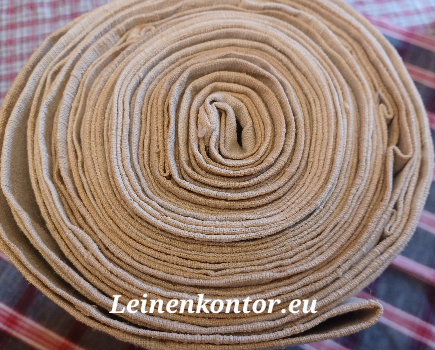 Leinenballen Ansicht gerollte Außenseite