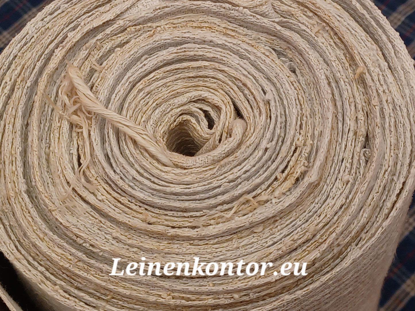 Leinenballen Ansicht gerollte Außenseite