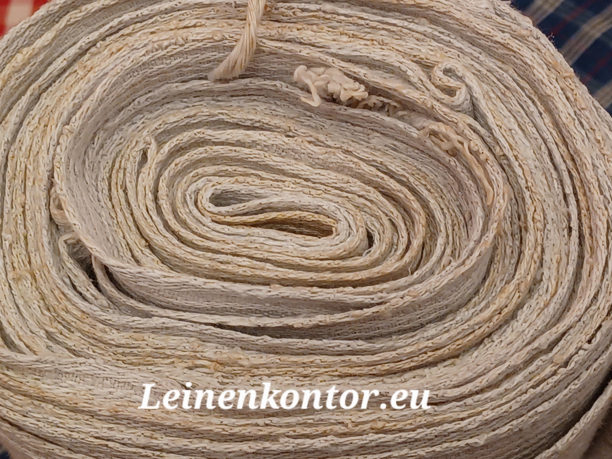 Leinenballen Ansicht gerollte Außenseite