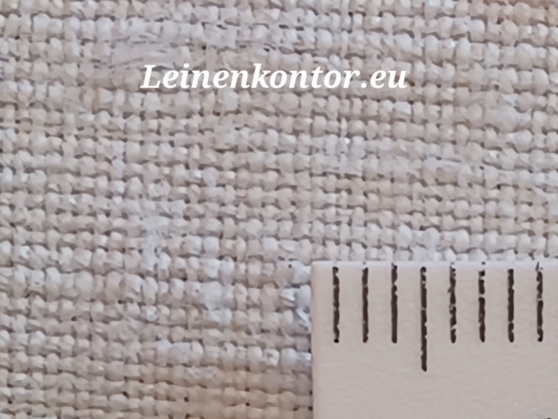Leinenballen mit Millimeterskala 21 Fäden auf ein cm.