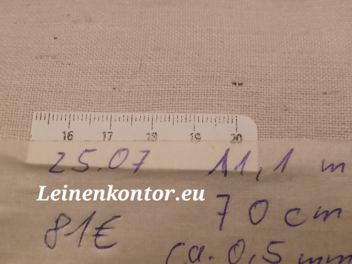 Leinenballen mit Millimeterskala 12 Fäden auf ein cm.