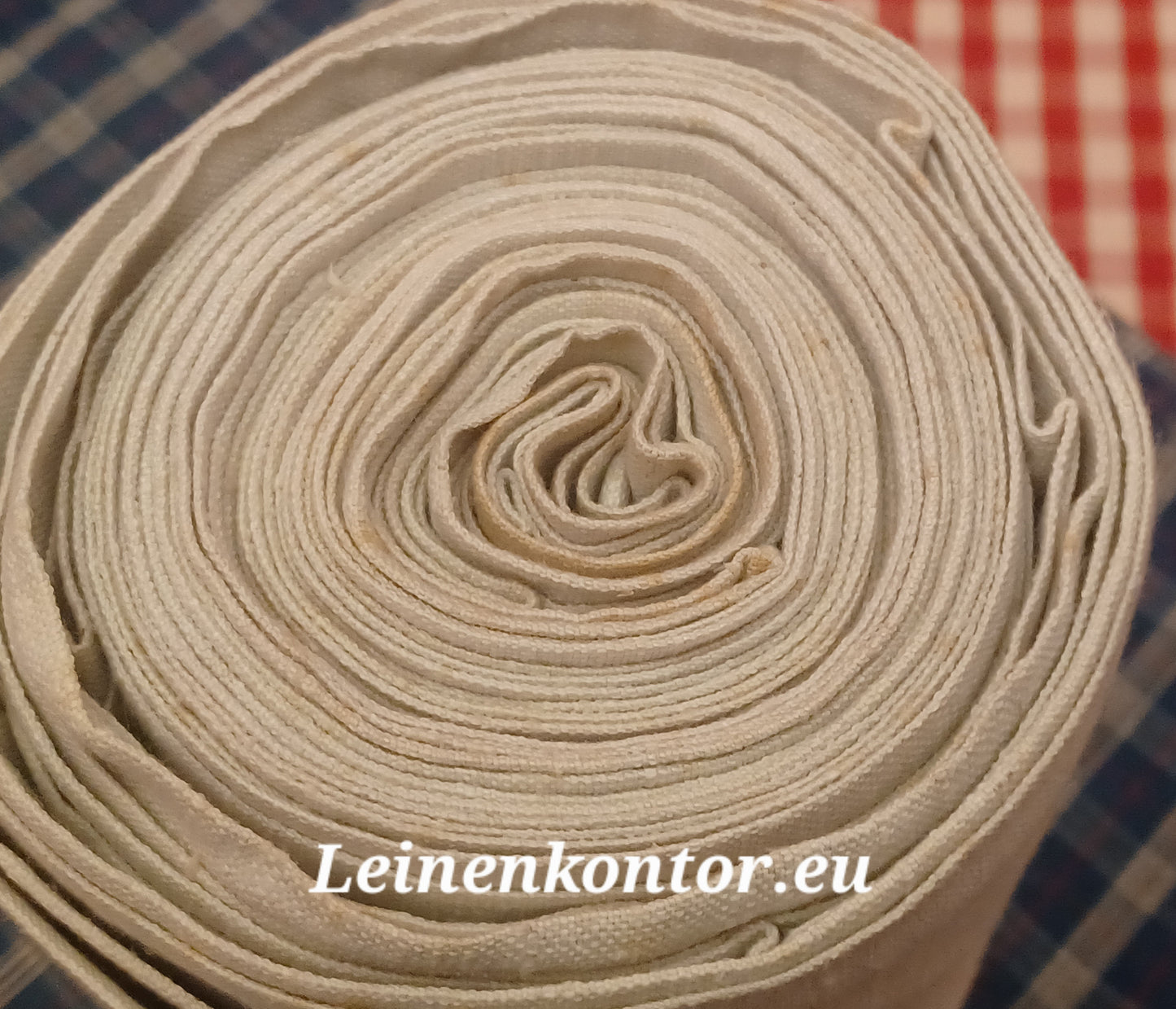 Leinenballen Ansicht gerollte Außenseite