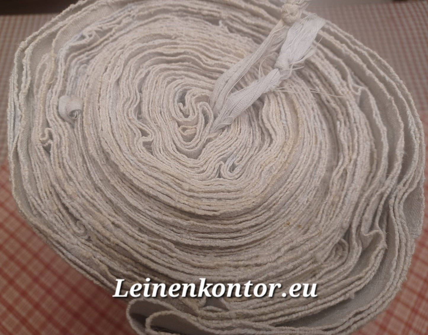 Leinenballen Ansicht gerollte Außenseite
