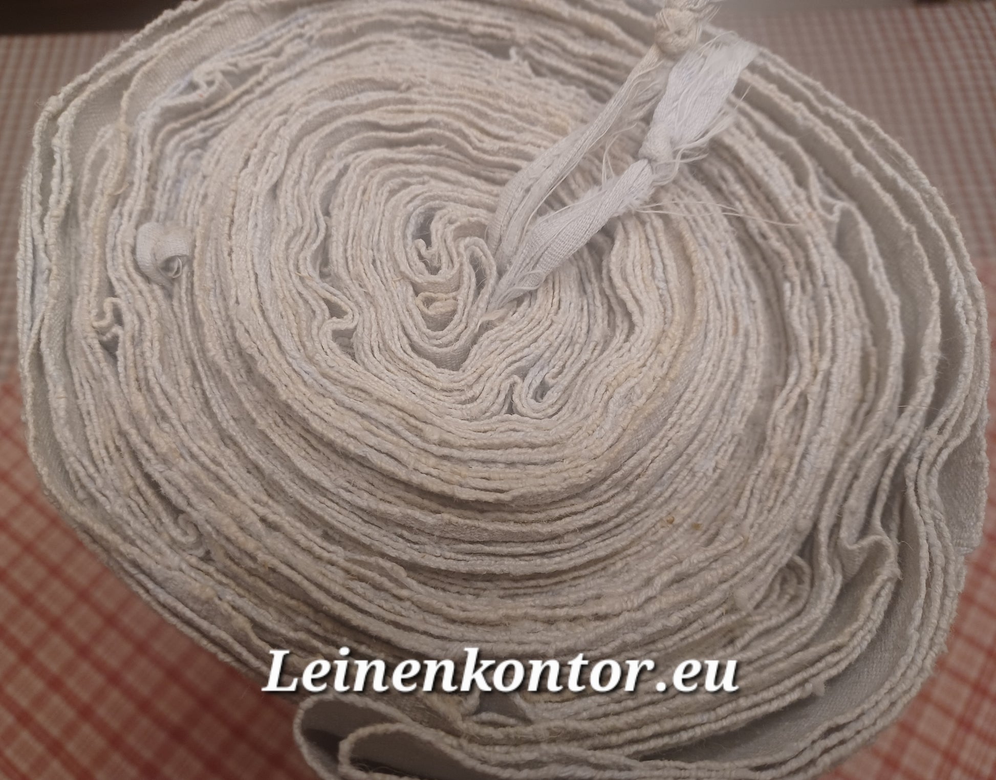 Leinenballen Ansicht gerollte Außenseite