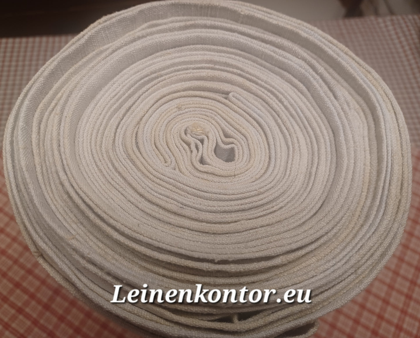Leinenballen Ansicht gerollte Außenseite