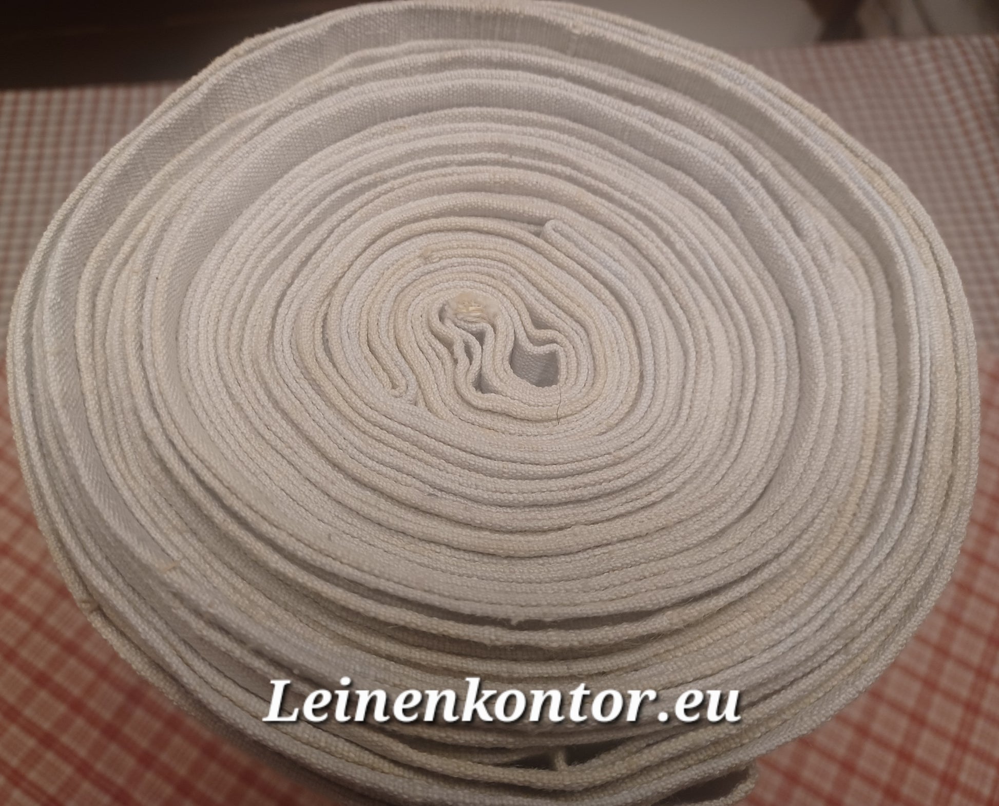 Leinenballen Ansicht gerollte Außenseite