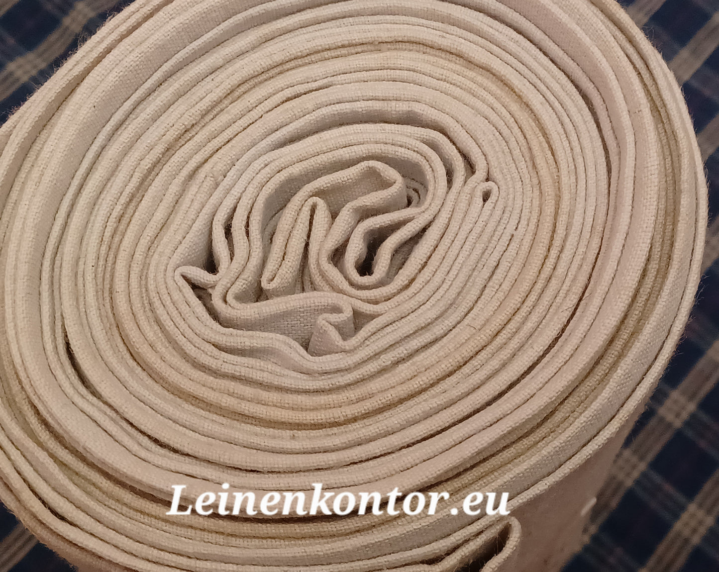 Leinenballen Ansicht gerollte Außenseite