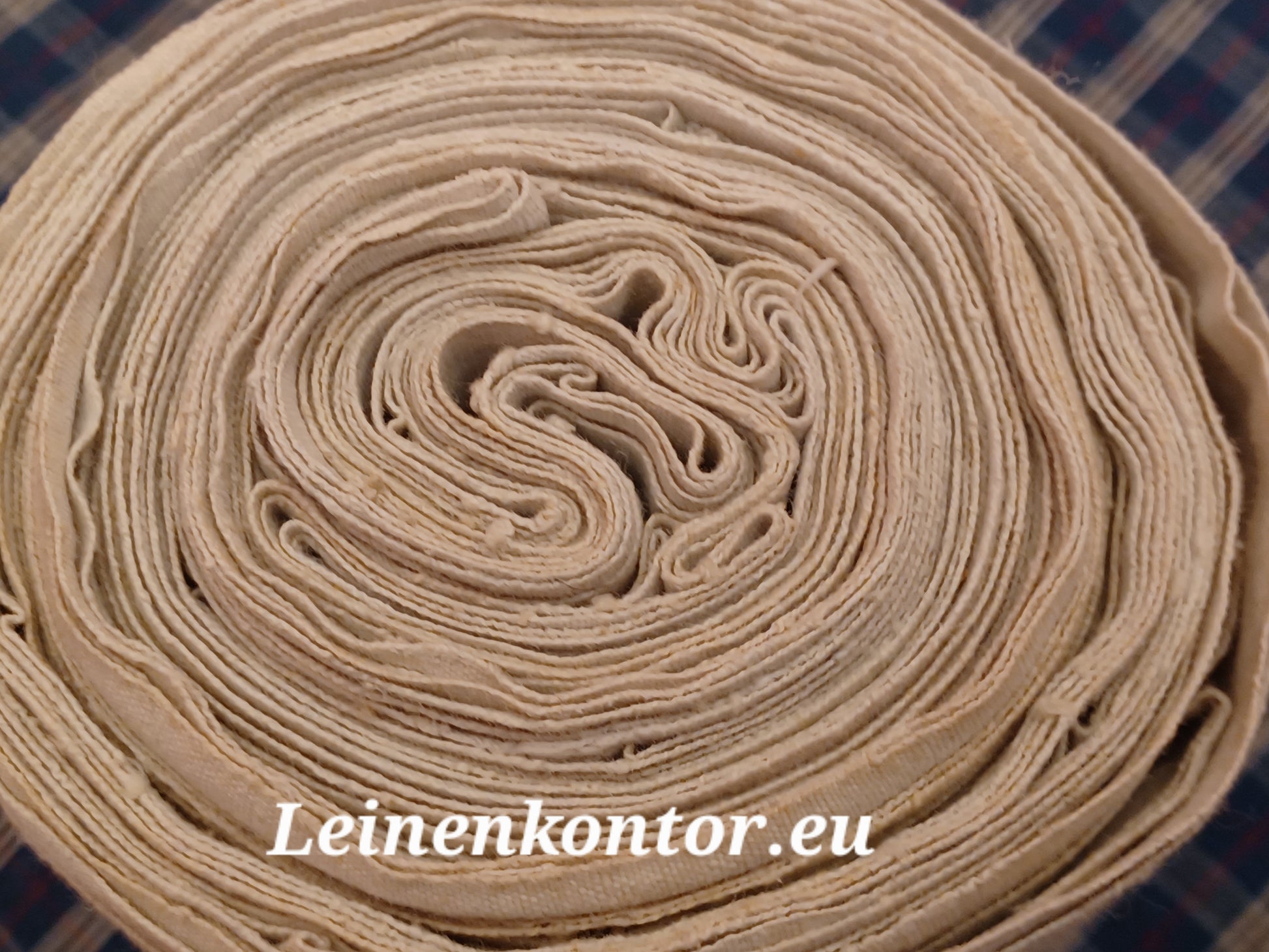 Leinenballen Ansicht gerollte Außenseite
