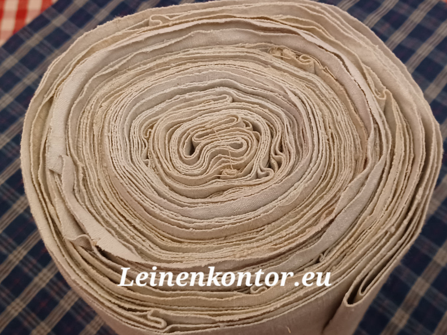 Leinenballen Ansicht gerollte Außenseite