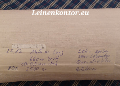 Halbleinenballen mit Etikett (Beschreibung)