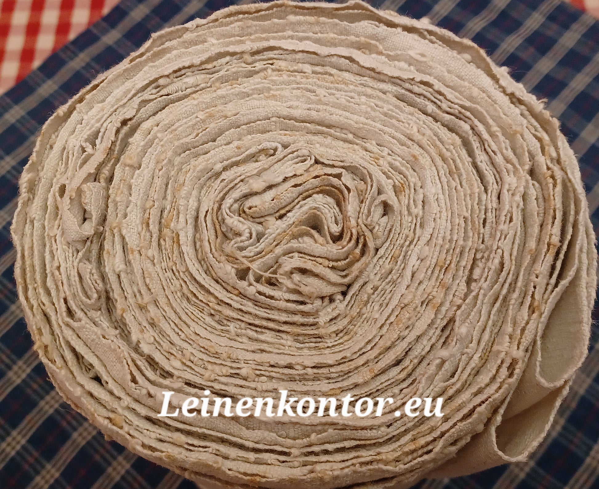 Leinenballen Ansicht gerollte Außenseite