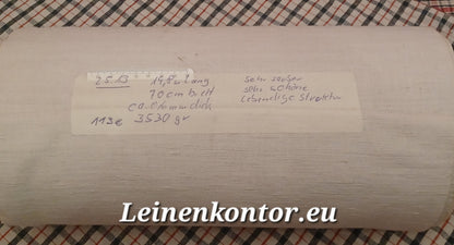 Leinenballen mit Etikett (Beschreibung)