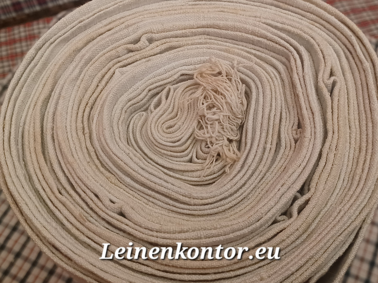 Leinenballen Ansicht gerollte Außenseite