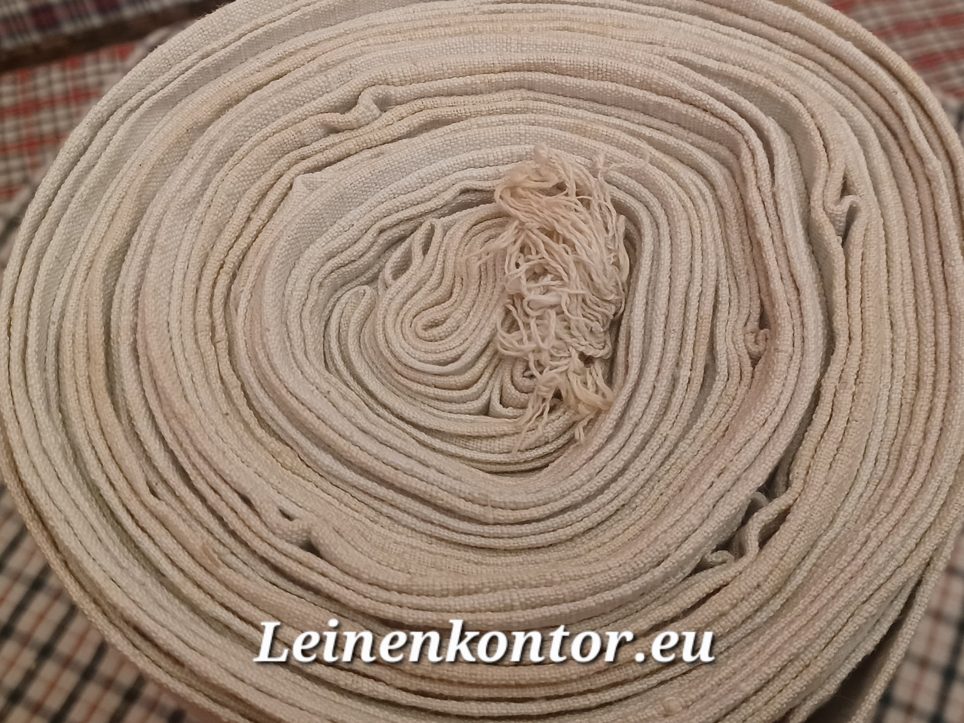 Leinenballen Ansicht gerollte Außenseite