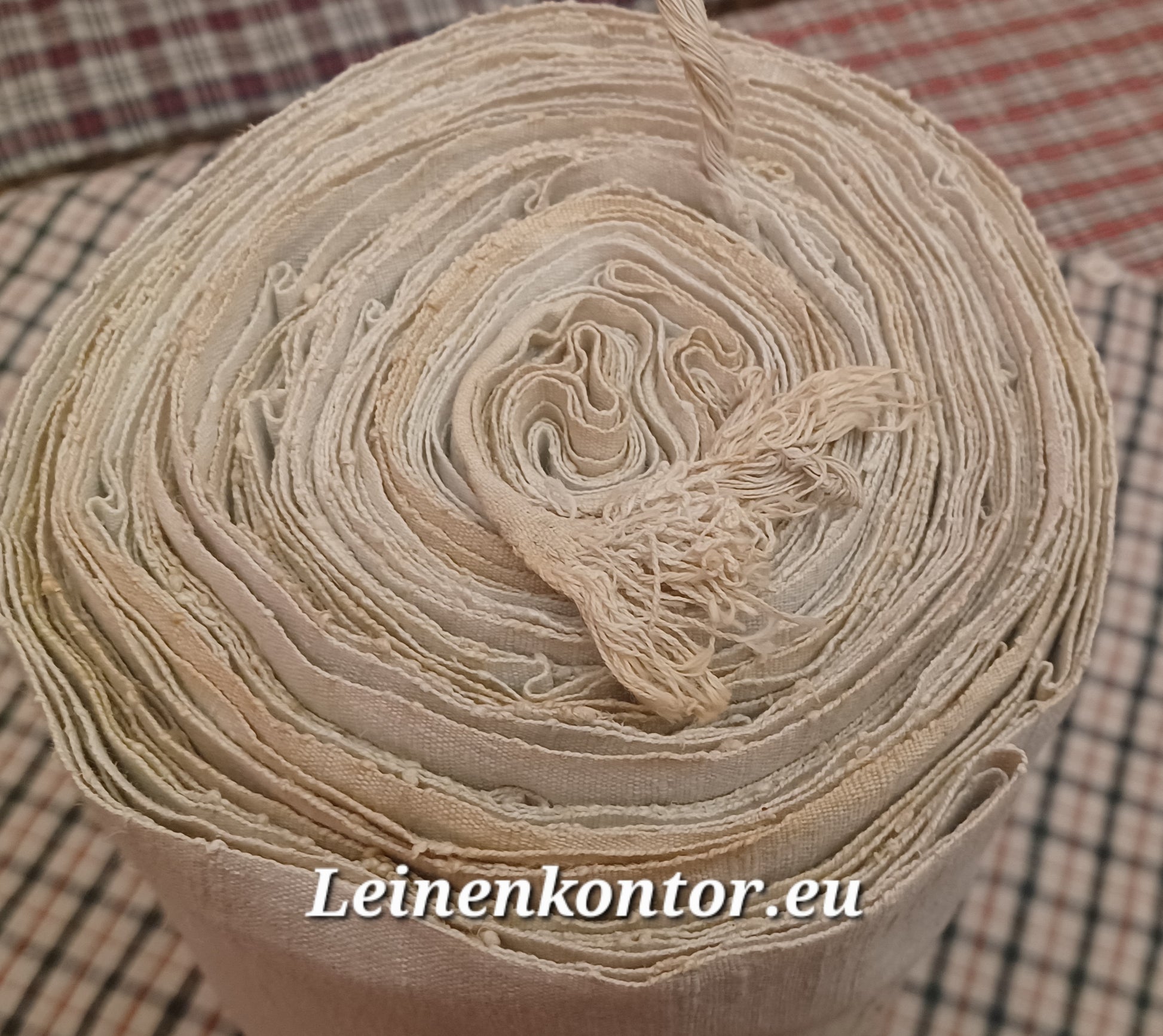 Leinenballen Ansicht gerollte Außenseite