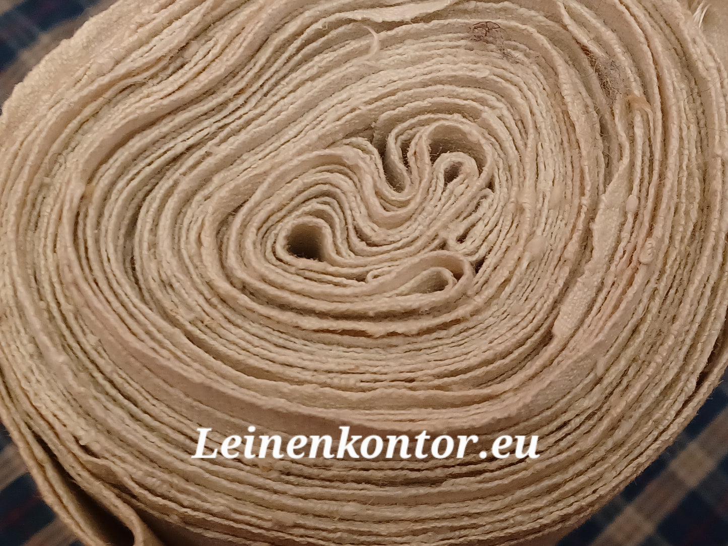 Leinenballen Ansicht gerollte Außenseite