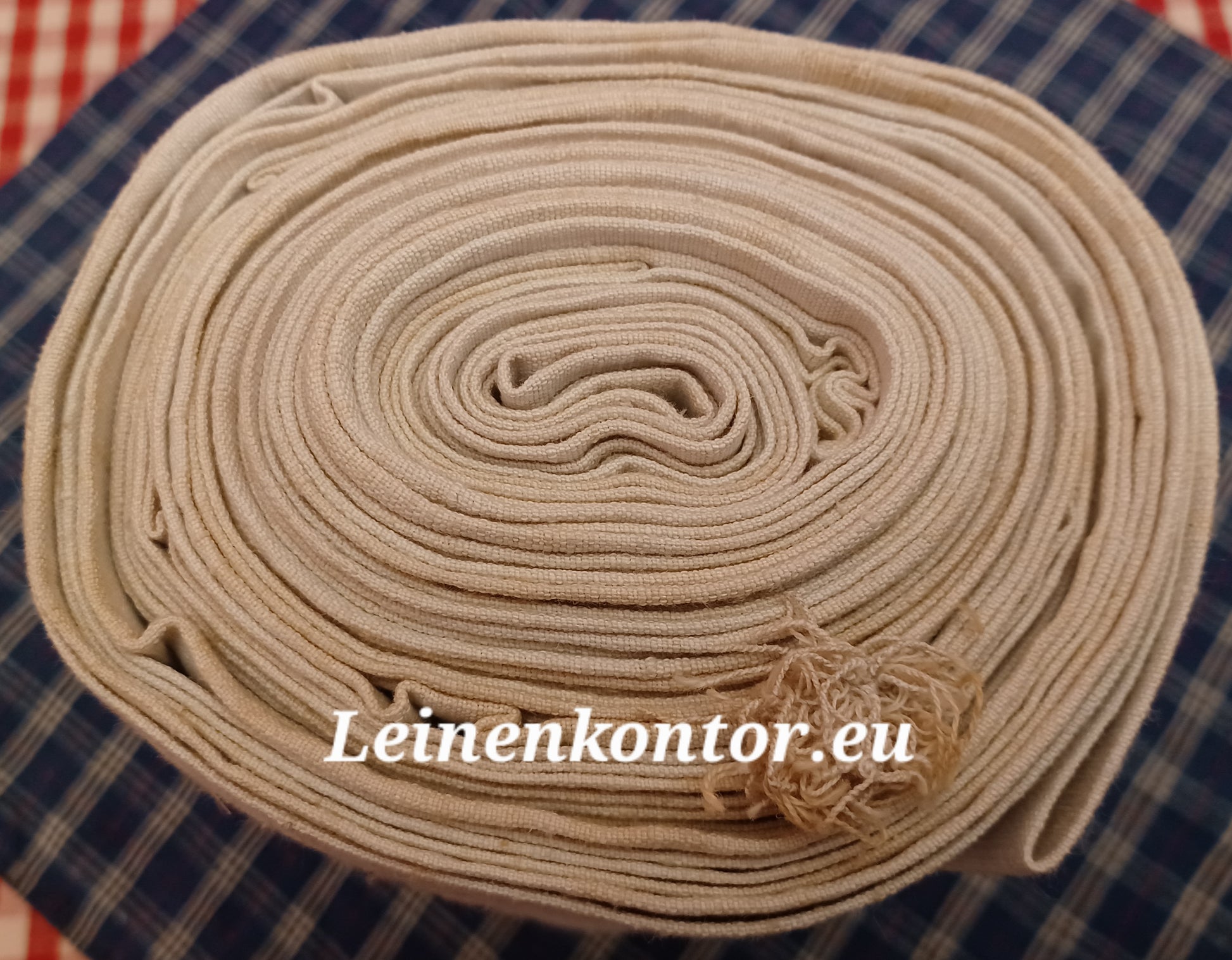 Leinenballen Ansicht gerollte Außenseite