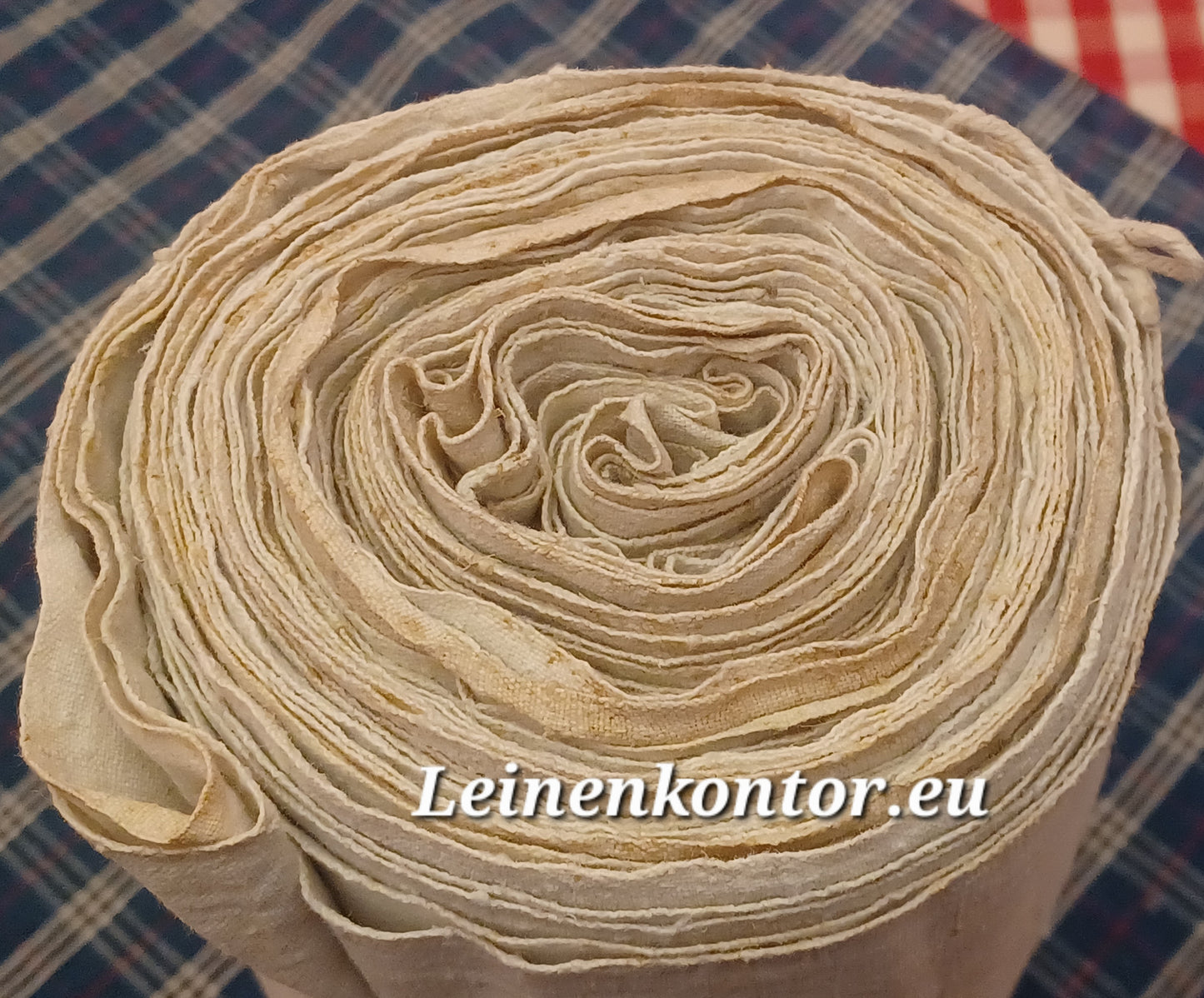 Leinenballen Ansicht gerollte Außenseite